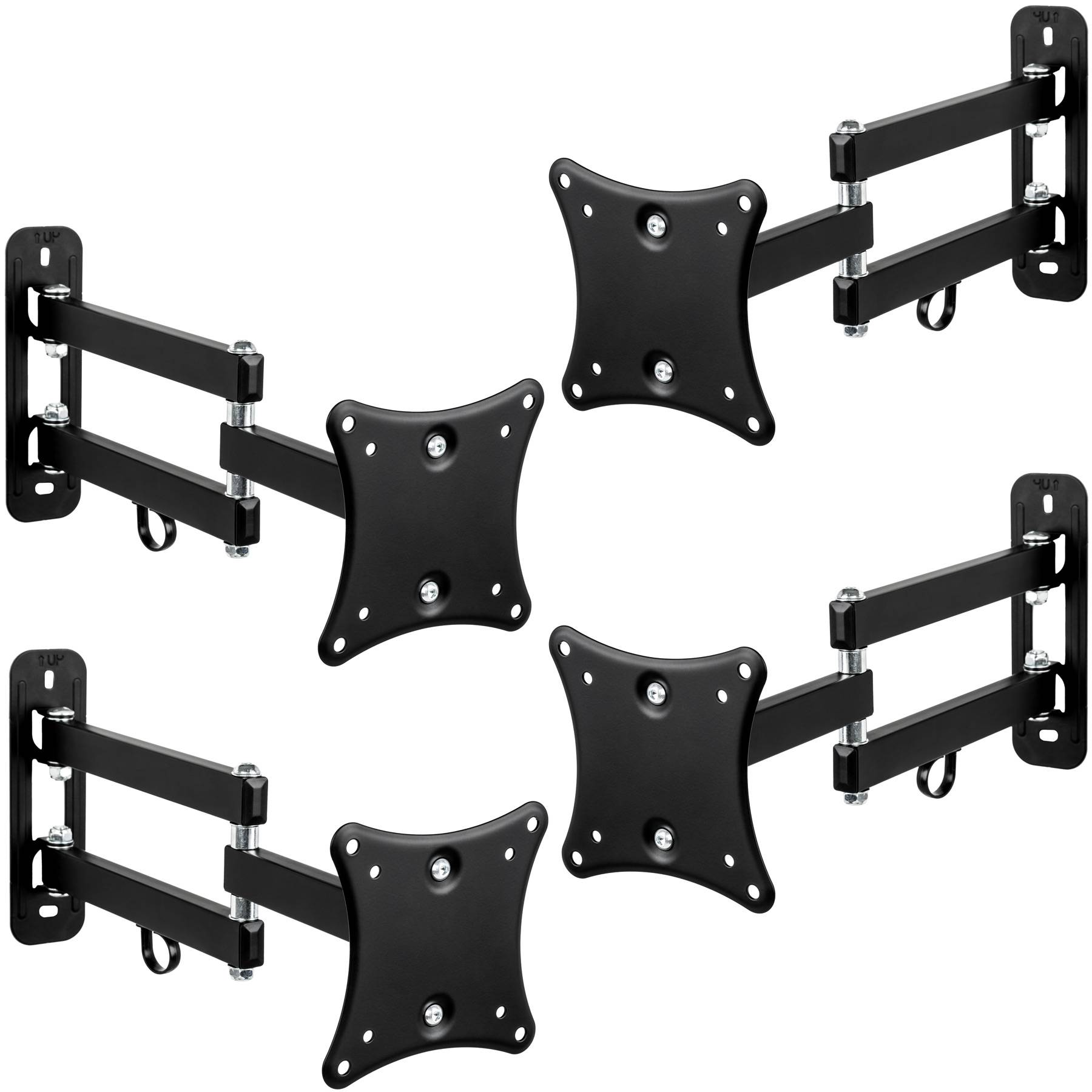 JAZBREY Lot De 4 Supports Muraux Pour Skateboard – Réglables, Caoutchoutés, Montage Vertical/horizontal – Matériel Inclus