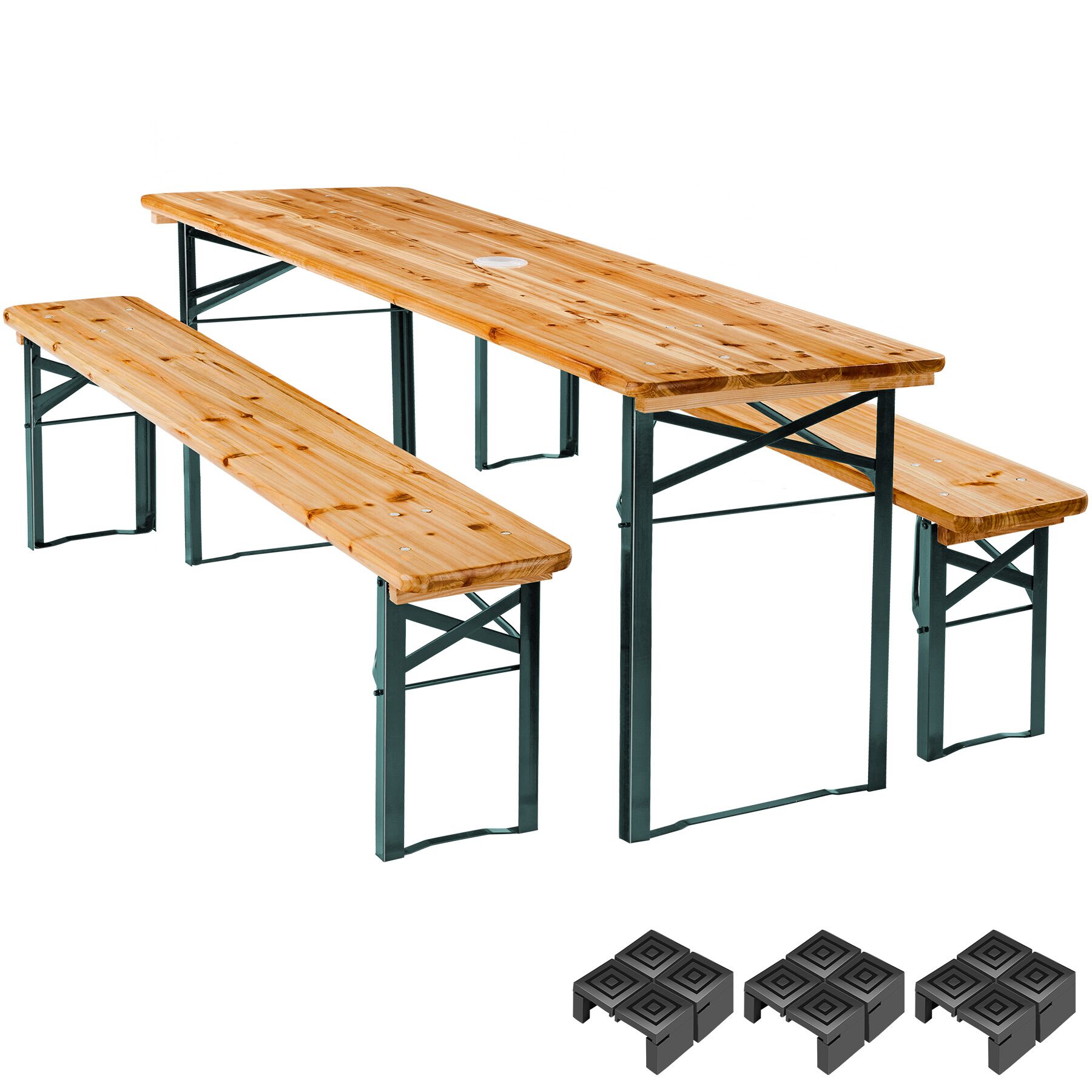 Table Jardin Pliable 70x75x72cm - Blanc Ou Violet - Résiste Aux Intempéries