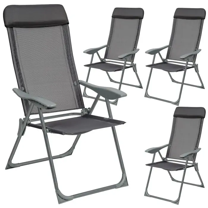 Set van 4 aluminium tuinstoelen Maurine