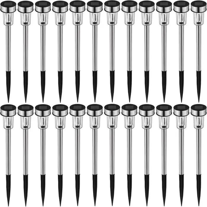 Set van 24 LED solarlampen
