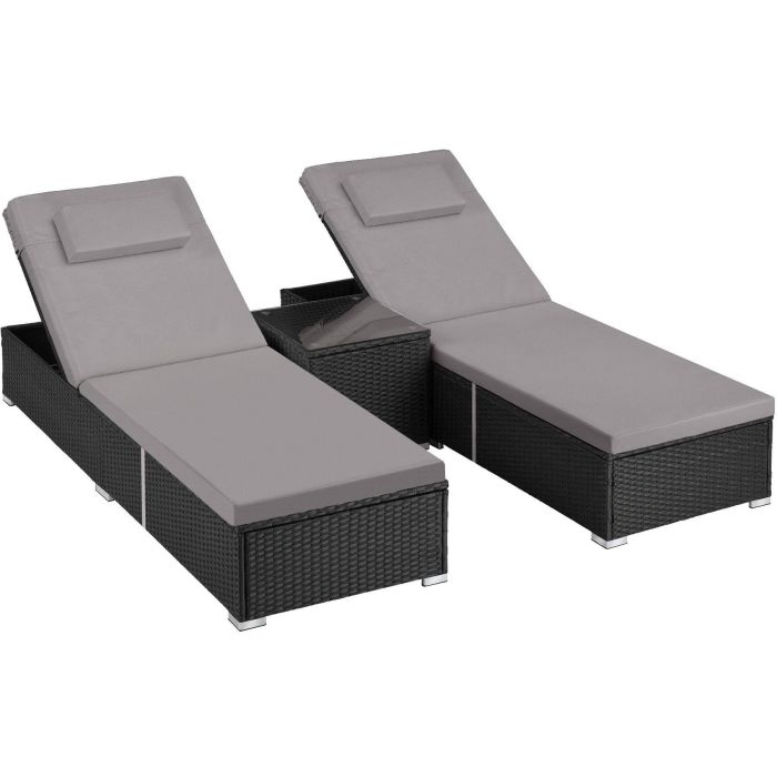 Wicker tweepersoonsligbed Carbonera