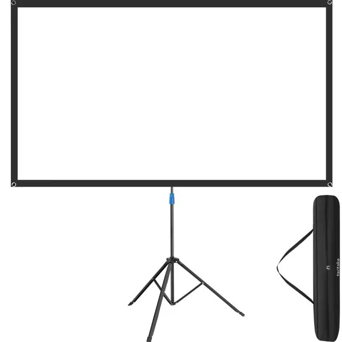 Écran de projection portable 16:9 avec trépied pliable 4K HD Cinema