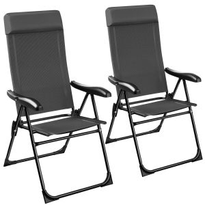 Inklapbare campingstoel M&uuml;ritz met hoofdkussen, aluminium