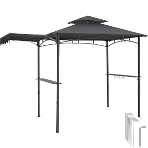 Barbecuepaviljoen Maracaibo met luifel, weerbestendig, windscherm