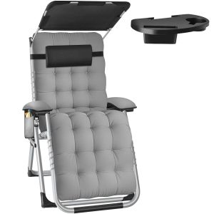 Chaise longue pliable CLOUD II avec pare-soleil
