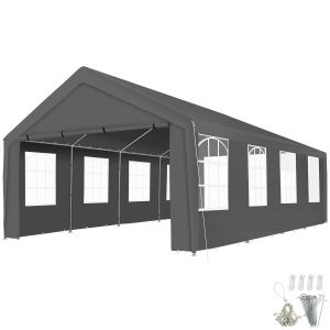 Pavillon Mammut 8x4m avec syst&egrave;me d'embo&icirc;tage, solide et &eacute;tanche