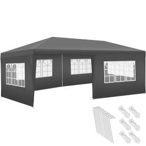 Paviljoen Novara met 5 zijpanelen, waterdicht, 6x3m