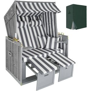Corbeille de plage avec housse de protection