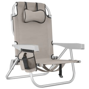 Chaise de plage en aluminium Coral, pliable avec fonction sac &agrave; dos