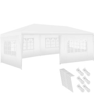 Paviljoen Novara met 5 zijpanelen, waterdicht, 6x3m