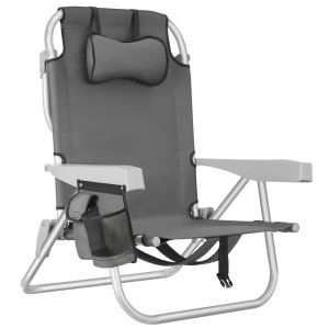 Chaise de plage en aluminium Coral, pliable avec fonction sac &agrave; dos